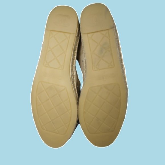 CHANEL Pearl Embellished Suede Espadrilles Shoes 40 10 Logo Suede 2017 NEW - Picture 8 of 10